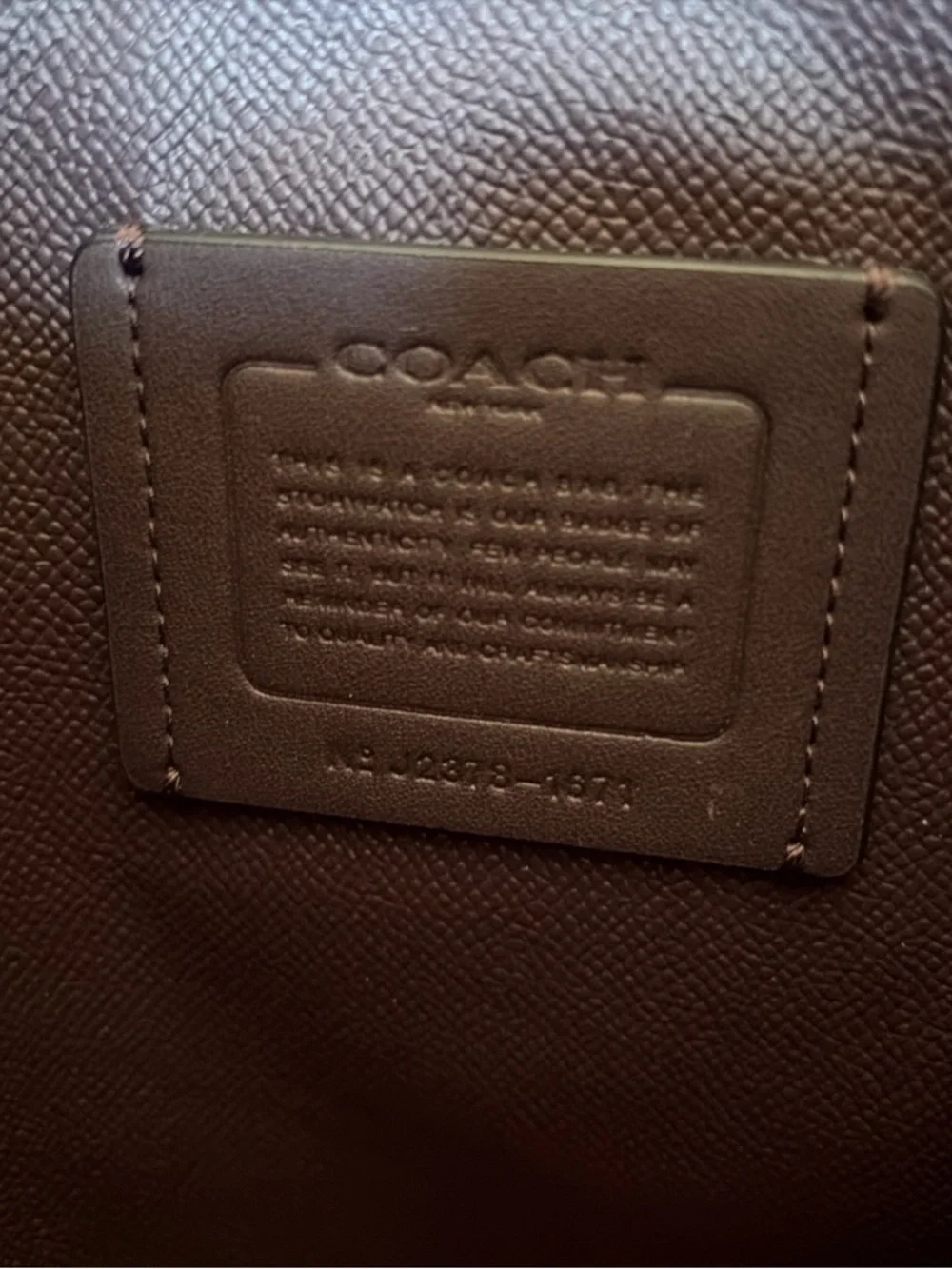 Coach Black Leather Tote with Red Interior - Picture 5 of 5